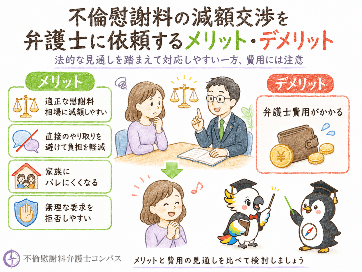 ９章　不倫慰謝料の減額交渉を弁護士に依頼するメリット・デメリット-2